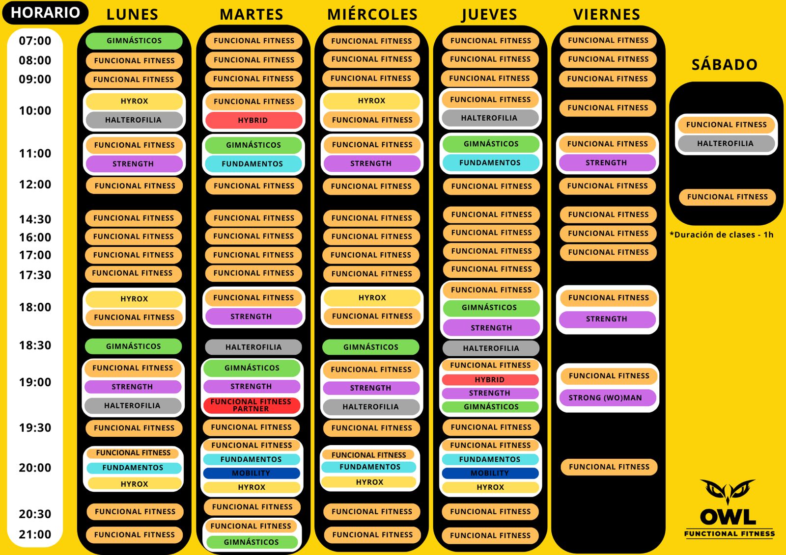 Horarios